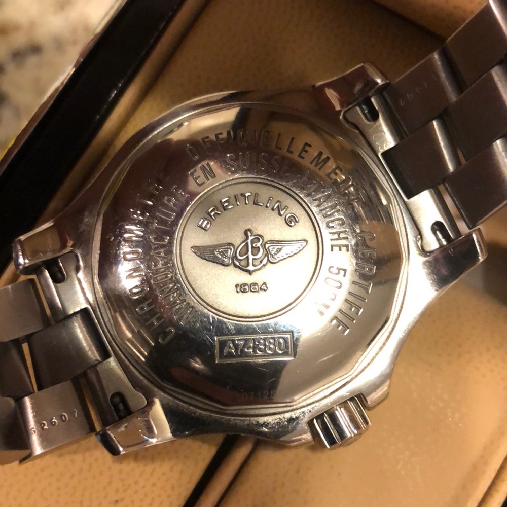 Authentic Brietling Colt Watch w/ REAL Diamonds - Picture 6 of 8